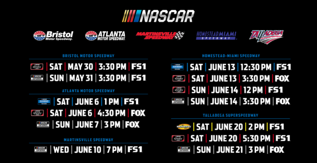 NASCAR Announces Second Installment in Return to Racing Schedule