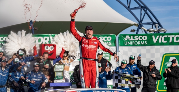Austin Hill out-duels Chandler Smith in closing laps for Xfinity win at Las Vegas Motor Speedway