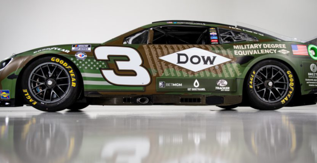 Dow Salutes Veterans: Richard Childress Racing and Dow Unveil Special, Patriotic Paint Scheme to Honor U.S. Military Veterans